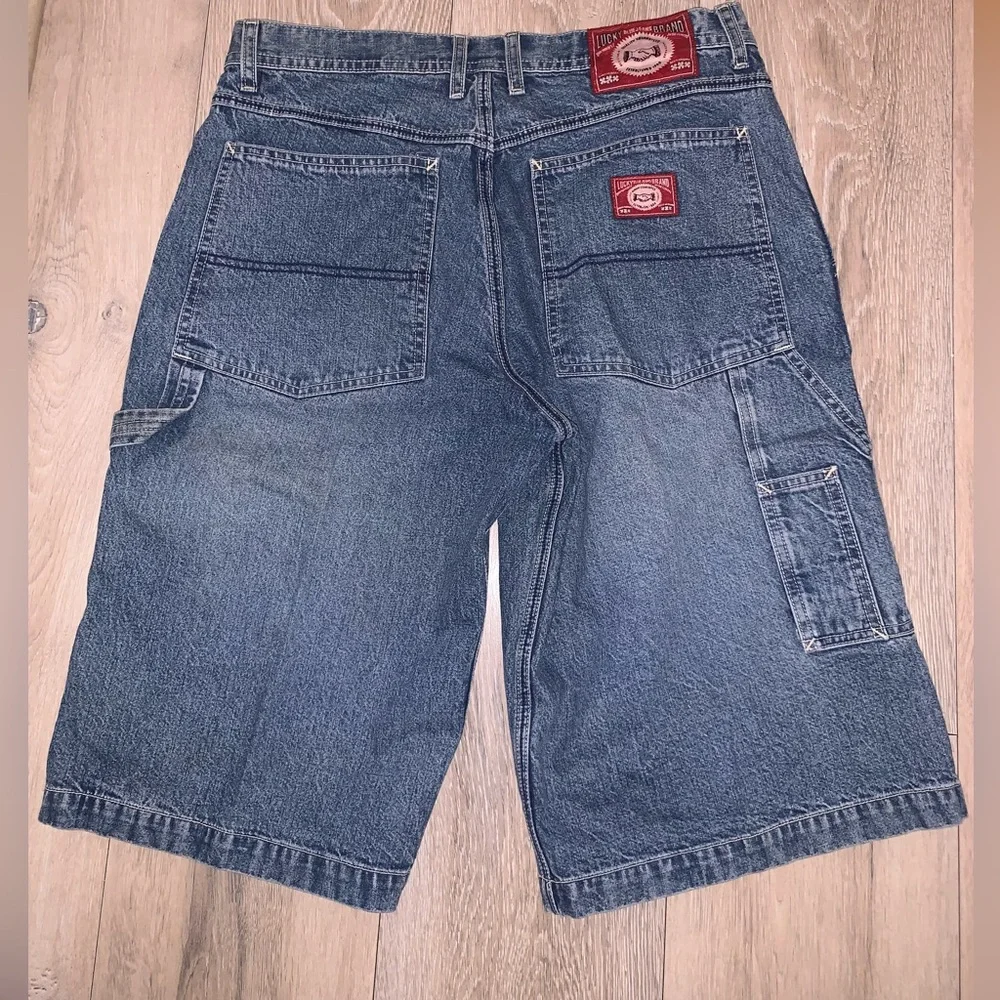 Vintage Lucky Brand Jean Carpenter Shorts Dungarees Made in the USA Size: 32